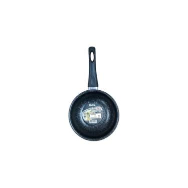 Imagem de Frigideira Antiaderente Indução Multifuncional, 16cm, Alumínio, Preta, Cabo Baquelite, Compatível com Fogão a Gás, Elétrico, Vitrocerâmico