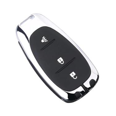 Imagem de 2020 Liga De Silicone Caso Capa Chave Do Carro Compatível com Chevrolet Malibu Equinox Cruze Camaro 2016 2017 2018 2019 Acessórios(Silver Key E Shell)