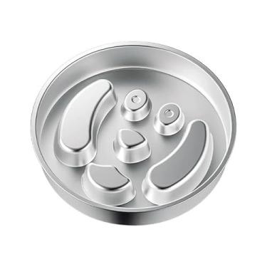 Imagem de Bacia de Comida Lenta Aço Inoxidável - para Cão e Gato com Capacidade Grande Espessada Design Científico Alimentação Lavável em Lavadora Pratos Resistente a Quedas Mordidas Empilhável Uso Versátil