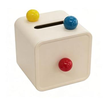 Imagem de Aqur2020 Dispensador de Rolo de Papel Higiênico, Suporte Decorativo de Plástico para Caixa de Tecido Com Suporte de Rolo Removível para Bancada de Banheiro, Sala de Estar (3 bolas coloridas)