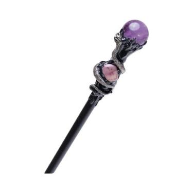 Imagem de Cetro De Cristal Natural Em Forma De Bola, Varinha Mágica Feita À Mão,