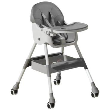 Imagem de Cadeira de Alimentação Portátil Infantil Cinza Deend