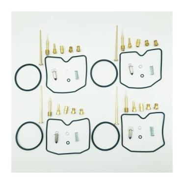 Imagem de 4 conjuntos de kit de reconstrução de carburador para Suzuki GSF600S Bandit 96-03 18-2639 peças de reposição de junta de agulha flutuante