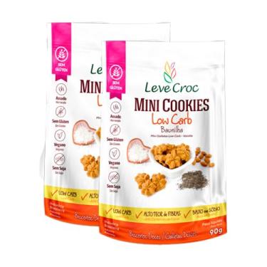 Imagem de Kit 2X: Cookie Low Carb Baunilha Sem Glúten Leve Crock 90g