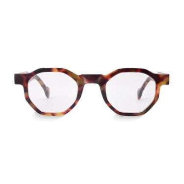 Imagem de Óculos de Grau Saint Germain Hexagonal Tori Tortoise Giorno, Armação Tartaruga com Design Geométrico, Lentes Policarbonato