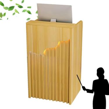 Imagem de Mesa de recepção, mesa de boas-vindas moderna, balcão de varejo para caixa, caixa registradora, mesa de loja, com luzes e gavetas trancáveis, para salão, recepção, checkout, escritório, supermercado