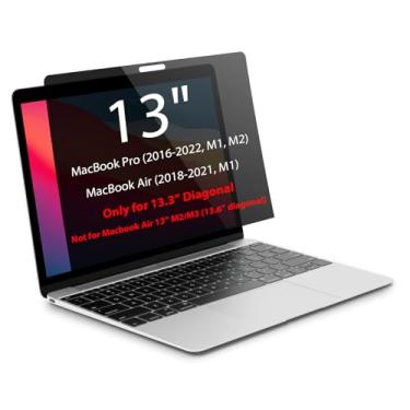 Imagem de Tela de privacidade magnética para MacBook Pro 13 polegadas (2016-2022, M1, M2) e MacBook Air de 13 polegadas (2018-2020, M1), protetor de tela removível, bloqueio de luz azul, protetor antirreflexo e