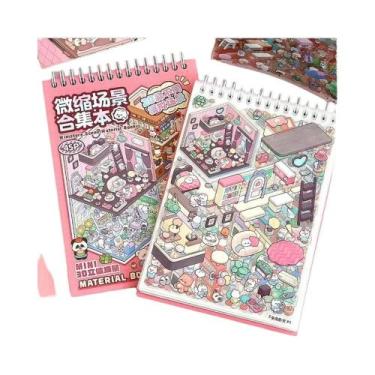 Imagem de Kit De Cenário De Casa Em Miniatura DIY: 20 Peças De Cartolina, 25 Ade