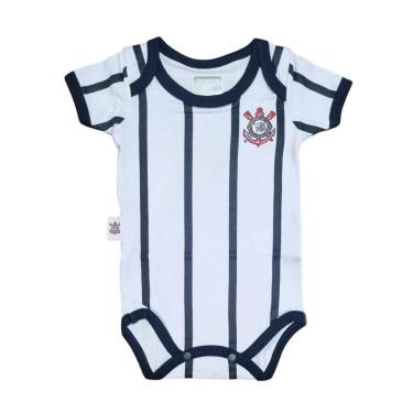 Imagem de Body Bebê Corinthians Jogo Branco Oficial
