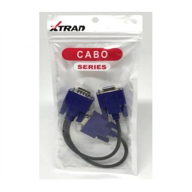 Imagem de Cabo Y Splitter Vga 1 Macho Para 2 Fêmeas Xt-550 Xtrad