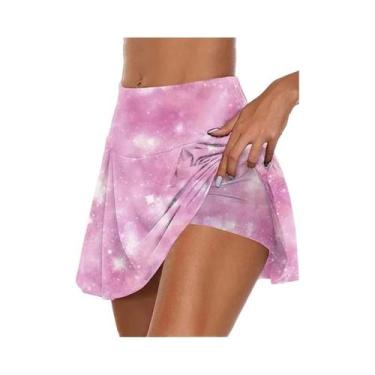 Imagem de Shorts Femininos De Cintura Alta Com Estampa De Leopardo E Efeito Leva