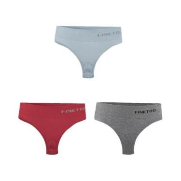 Imagem de Conjunto De 3 Calcinhas Sem Costura De Cintura Alta Tamanho Grande Par