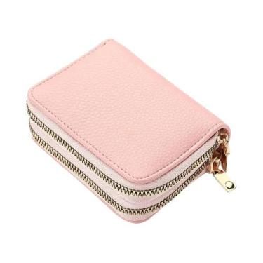 Imagem de Carteira Feminina De Grande Capacidade Com Padrão Lichia, Zíper, Múlti