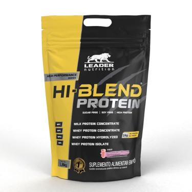 Imagem de Hi-Blend Protein - 1800g Refil Smoothie de Morango - Leader Nutrition-Unissex