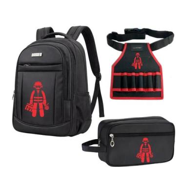 Imagem de Kit 2 Bolsa Mochila Ferramentas e Cinto Reforçado resistente - - Mormi