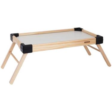 Imagem de Bandeja De Servir Cafezinho Notebook Pé Dobrável Tramontina, Madeira