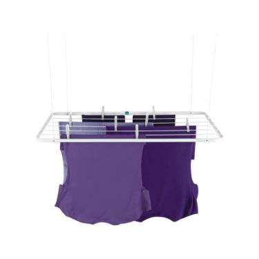 Imagem de Varal de Roupa Suspenso de Teto Para Apartamento 90cm Mor