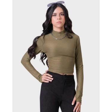 Imagem de Blusa Manga Longa Detalhada Lurex Dia a Dia Elgante Inverno Frio Novo - Feminino 12 a 18 anos-Feminino