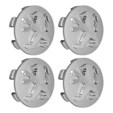 Imagem de Jogo Calotinha 60mm Centro de Roda Peugeot 206 207 208 307 - DCAPS