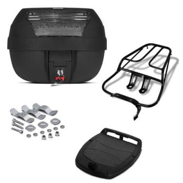 Imagem de Baú 28 Litros Pro Tork + Bagageiro Várias Motos , CRISTAL, TITAN 150 2