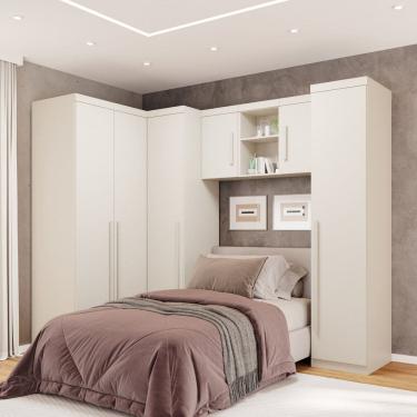 Imagem de Guarda-roupa Modulado 4 Peças 6 Portas 3 Gavetas Texas Off White Arenas