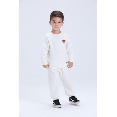 Imagem de Conjunto Infantil Unissex Moletom Felpado com Urso  Inverno - Vida Cos