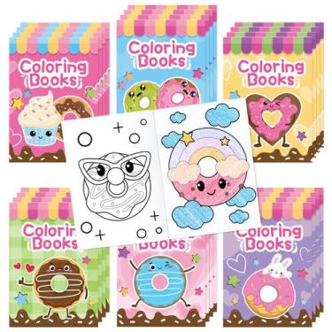 Imagem de Livro de colorir x1zuue Donut para crianças com donut de sobremesa, 24