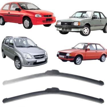 Imagem de Par de Palhetas 18" 450mm Dianteiras Para-brisa Gancho Universal Celta Corsa Prisma Astra Monza Ranger Escort