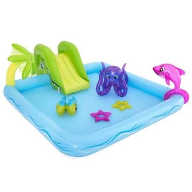 Imagem de Piscina Inflável Infantil Playground Aquário Fantástico 308 Litros Bes