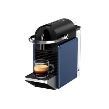 Imagem de Cafeteira Nespresso Pixie Redesign Azul e Preta 110V para Café em Cáps