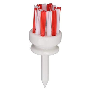 Imagem de Tee de escova de golfe, Tee de bola de golfe resistente a batidas conveniente portátil leve e estável prático para treinamento(54mm-branco vermelho)