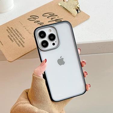 Imagem de Capa transparente à prova de choque com moldura colorida neon transparente para iPhone 13 12 Mini 11 Pro Max X XR XS 7 8 Plus SE2 Silicone bumper capa transparente, F, para i7 i8 SE 2020