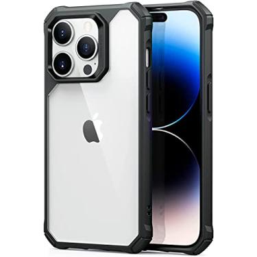 Imagem de Capa Capinha iPhone 14 Pro Max (6.7) Esr Air Armor contra quedas de nível militar, cantos de proteção de ar com absorção de choque, traseira de acrílico rígido, resistente a arranhões (Trans-Preto)