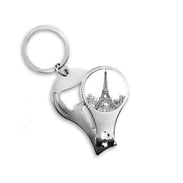 Imagem de Torre Eiffel quadrada França Paris anel alicate chaveiro abridor de garrafas cortador