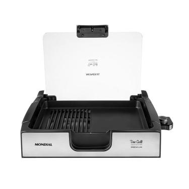 Imagem de Chapa Mondial Due Grill Premium G-10 Grill-127v-preto/inox
