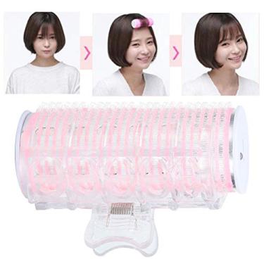 Imagem de USB Instant Heat Ceramic Flocked Rollers Rolo de cabelo portátil Bangs Curling Hair Styling Tool Mini modelador elétrico de cabelo ferramenta DIY(Pink)