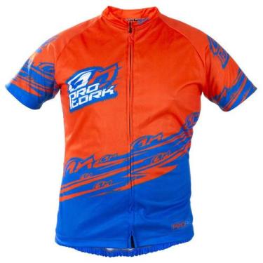 Imagem de Camisa Para Ciclismo Adulta Bike Line Laranja E Azul Ultra Bikes