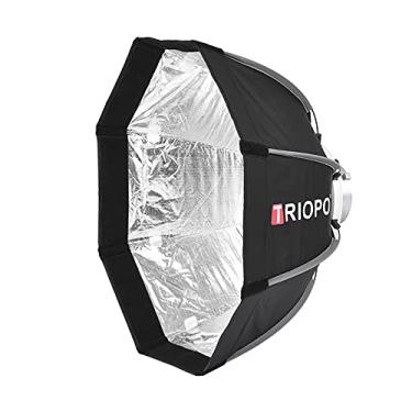 Imagem de Domary Softbox octógono dobrável de 55 cm de 8 pólos com suporte para bolsa de transporte de pano macio Bowens para luz de flash estroboscópica de estúdio