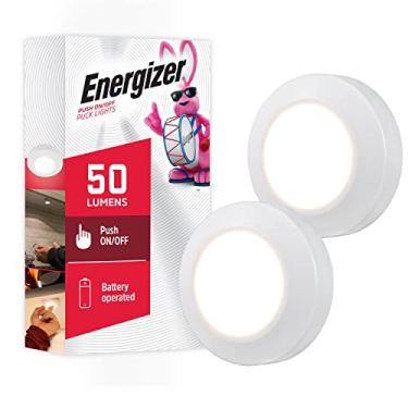 Imagem de Energizer Tap Light, funciona com bateria, macio, sem fio, portátil e conveniente, perfeito para armários, armário, sótão, berçário, 2 Pack Mini White