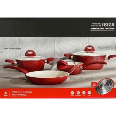 Imagem de Conjunto 4 Panelas Ceramica Antiaderente Chili Jomafe Europa
