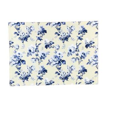 Imagem de Jogo Americano 2Pc Algodão Flores Azul 33X45cm - Urban