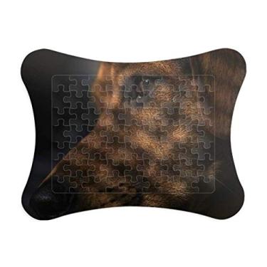 Imagem de Moldura de quebra-cabeça de imagem sentimental, animal de estimação, decoração de quadros, ornamento de jogo de quebra-cabeça