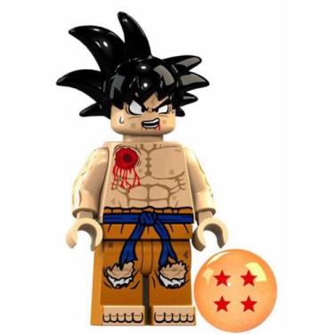 Imagem de Boneco Blocos De Montar Goku Damaged Dragon Ball - Mega Block Toys