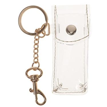 Imagem de Porta-batom chaveiro com manga de chapstick suporte de bálsamo labial chaveiro transparente bolsa de batom feminina , Imagem 1, 8.7*3.3*2.5cm, Tendência