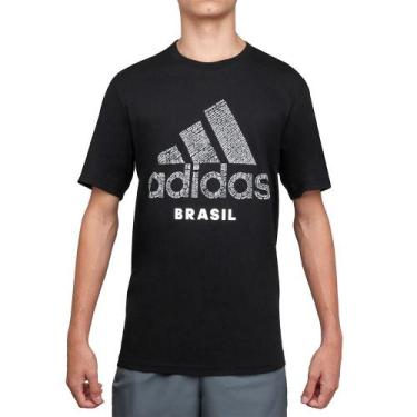 Imagem de Camiseta Adidas Brasil Scrawl Preta