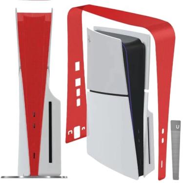 Imagem de Rede de proteção contra poeira para console fino PS5 (versão longa), barreira de dissipador de calor fina para PS5, proteção antipoeira para PlayStation 5, versão de unidade óptica fina/acessórios