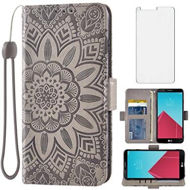 Imagem de Asuwish Capa de telefone para LG G4 com protetor de tela de vidro temperado e carteira de couro floral com flip porta-cartão de crédito suporte magnético acessórios para celular LGG4 LG4 4G meninos