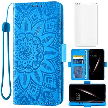 Imagem de Asuwish Capa de telefone para LG V35 ThinQ V30 Plus com protetor de tela de vidro temperado e carteira de couro floral com suporte para cartão celular LGV30 LGV35 LG30 LG35 V 30 35 V30+ V30s H931