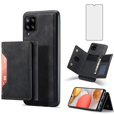 Imagem de Asuwish Capa de telefone para Samsung Galaxy A42 5G capa carteira com protetor de tela de vidro temperado e suporte para cartão de crédito acessórios de celular de couro A 42 G5 42A S42 4G 2021