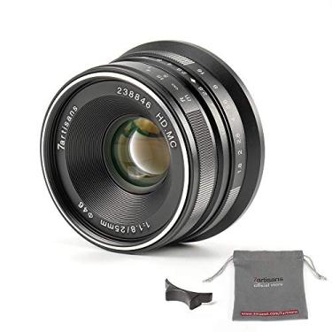 Imagem de 7artisans Lente de foco manual grande angular F1.8 APS-C de 25 mm para câmeras Sony Emount como A7 A7II A7R A7RII A7S A7SII A6500 A6300 A6000 A5100 A5000 EX-3 NEX-3N NEX-3R NEX-F3K NEX-5 NEX-5N